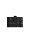 Bottega Veneta Intrecciato Braided Organ Card Bag In Black