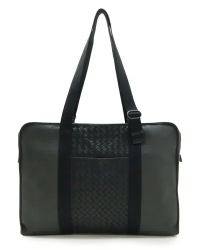 Bottega Veneta Intrecciato Briefcase (authentic Pre-loved) In Black