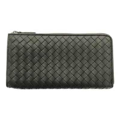 Pre-owned Bottega Veneta Intrecciato Brown Intrecciato Long Wallet (bi-fold) ()
