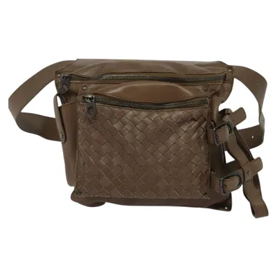 Pre-owned Bottega Veneta Intrecciato Brown Leather Shoulder Bag ()