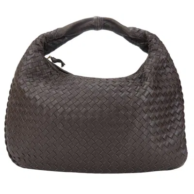 Pre-owned Bottega Veneta Intrecciato Brown Leather Shoulder Bag ()