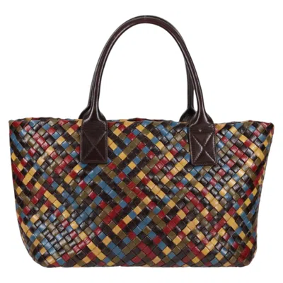 Pre-owned Bottega Veneta Intrecciato Brown Leather Tote Bag ()