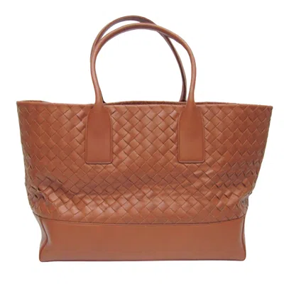 Pre-owned Bottega Veneta Intrecciato Brown Leather Tote Bag ()