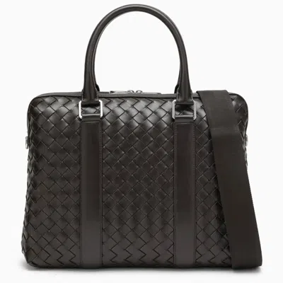 Bottega Veneta Intrecciato Brown Small Business Bag