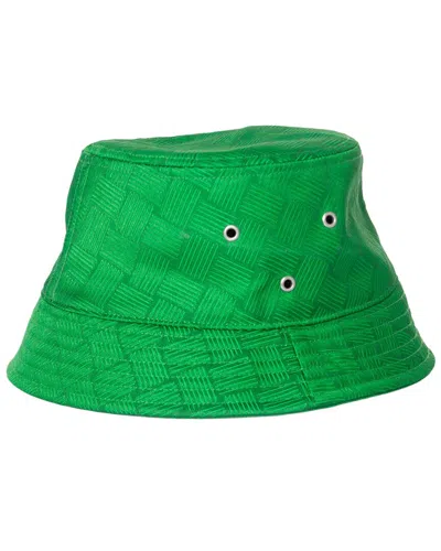 Pre-owned Bottega Veneta Intrecciato Bucket Hat (authentic Pre-loved) In Green