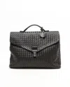 Bottega Veneta Intrecciato Business Bag In Black
