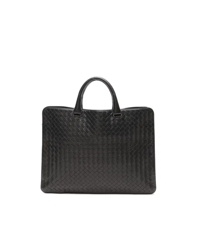 Bottega Veneta Intrecciato Business Bag In Blue