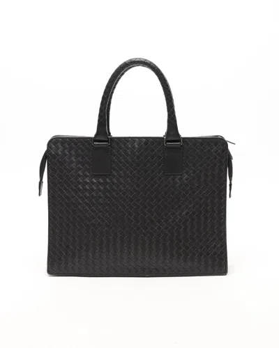 Bottega Veneta Intrecciato Business Bag In White