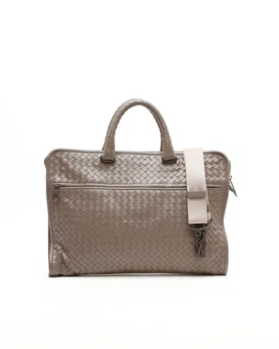 Bottega Veneta Intrecciato Business Bag In Brown