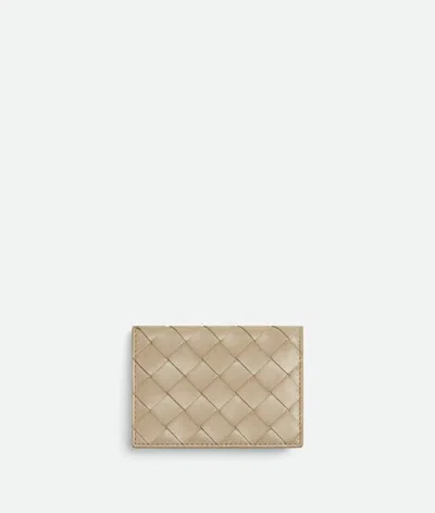 Bottega Veneta Bottega  Veneta Intrecciato Business Card Case In Ecru/glacier