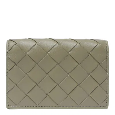 Bottega Veneta Intrecciato Business Card Case In Green