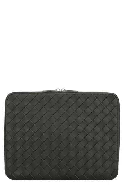 Bottega Veneta Intrecciato Business Clutch Bag Leather Used In Green