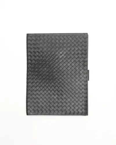 Bottega Veneta Intrecciato Business Folder In Black