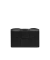 Bottega Veneta Maxi Intrecciato Card Case In Black