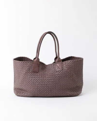 Bottega Veneta Intrecciato Cabat Mm Tote In Purple