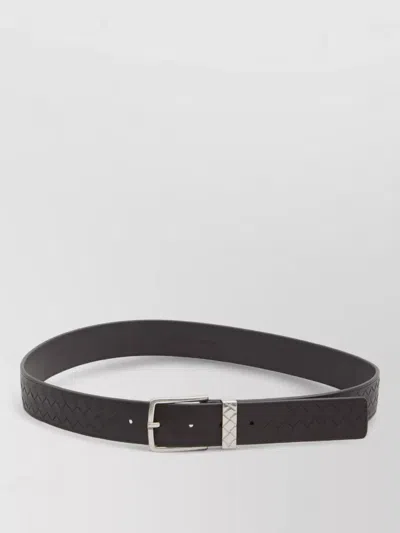 Bottega Veneta Brown Woven Buckle Belt
