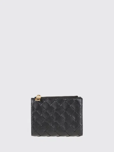 Bottega Veneta Intrecciato Calfskin Bifold Wallet In Black