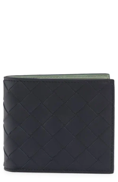 Bottega Veneta Intrecciato Bifold Wallet In Celeste