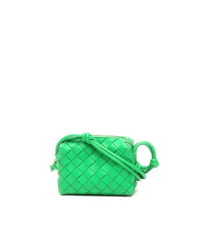 Bottega Veneta Intrecciato Candy Loop Camera Bag In Green