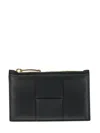 Bottega Veneta Intrecciato Card Case In Black