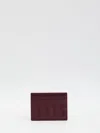 Bottega Veneta Barolo Color Card Holder In Intrecciato In Red
