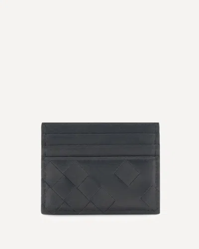Bottega Veneta Intrecciato Card Holder In Black