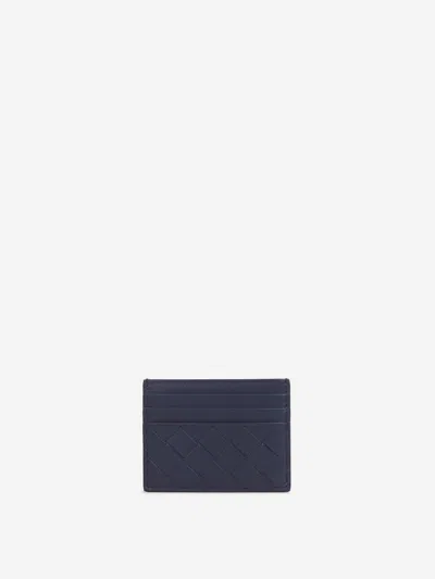 Bottega Veneta Intrecciato Card Holder In Blue