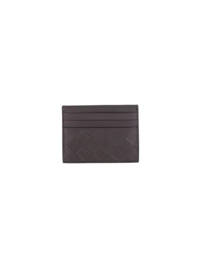 Bottega Veneta 'intrecciato' Card Holder In Brown