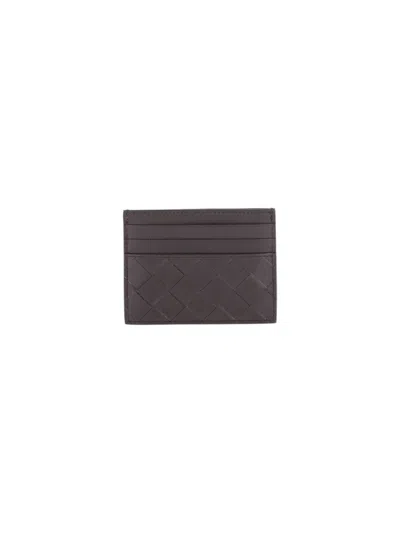 Bottega Veneta "intrecciato" Card Holder – Brown