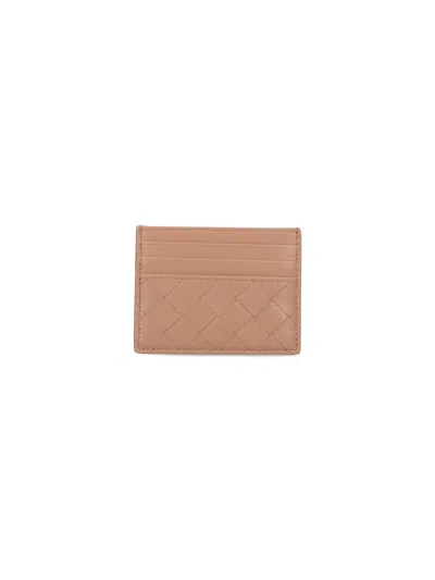 Bottega Veneta 'intrecciato' Card Holder In Sand