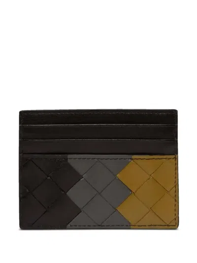 Bottega Veneta Intrecciato Cardholder In Black