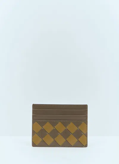 Bottega Veneta Intrecciato Cardholder In Khaki
