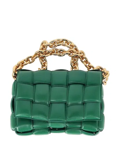 Pre-owned Bottega Veneta Intrecciato Chain Leather Shoulder Bag
