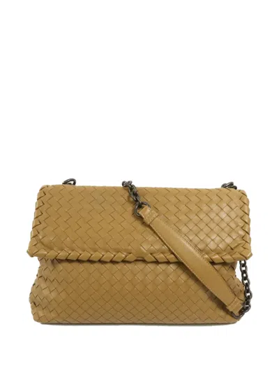 Pre-owned Bottega Veneta Intrecciato Chain Shoulder Bag In Neutral