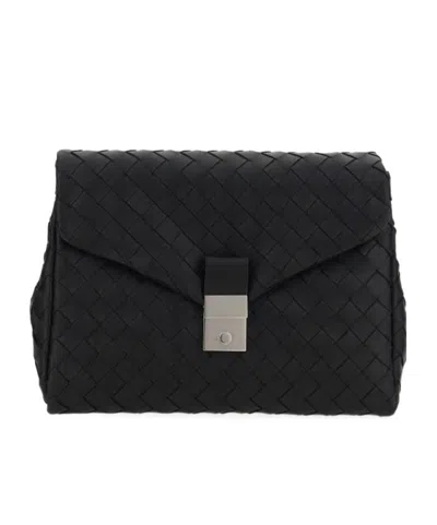 Bottega Veneta Intrecciato Clutch Bag In Black
