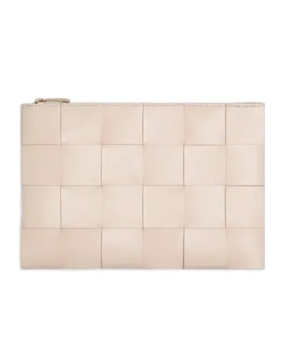 Bottega Veneta Intrecciato Clutch Bag In Nude