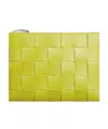 Bottega Veneta Intrecciato Clutch Bag In Yellow