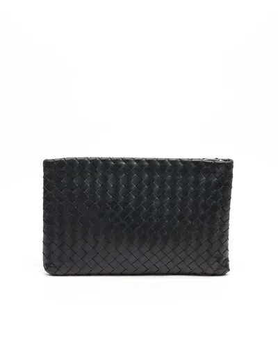 Bottega Veneta Intrecciato Clutch In Black