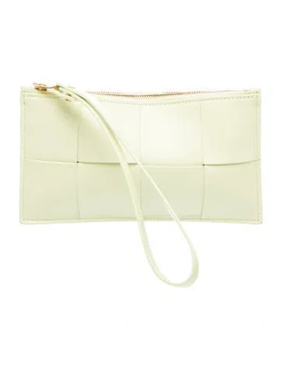 Pre-owned Bottega Veneta Intrecciato Clutch In Green