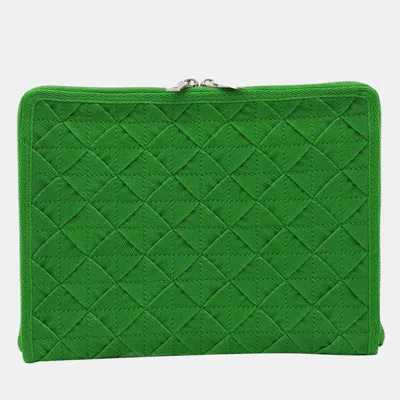 Pre-owned Bottega Veneta Intrecciato Clutch In Green