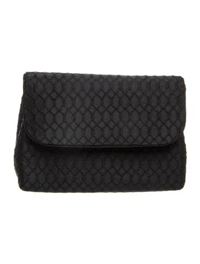 Pre-owned Bottega Veneta Intrecciato Clutch Mini In Black