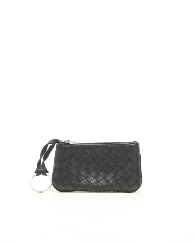 Bottega Veneta Intrecciato Coin Case In Black