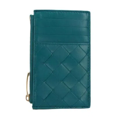 Bottega Veneta Intrecciato Coin Pocket Cardholder In Blue