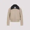 Bottega Veneta Beige Jacket With Removable Collar With Intrecciato Motif In Cotton Woman In Beige
