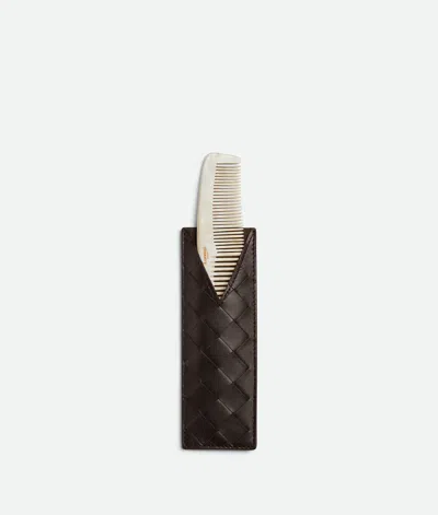 Bottega Veneta Intrecciato Kamm-set In Fondant/natural