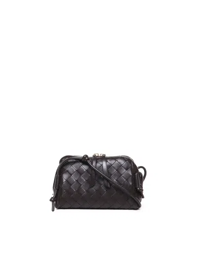 Bottega Veneta Intrecciato Concert Crossbody Bag In Fondant Gold