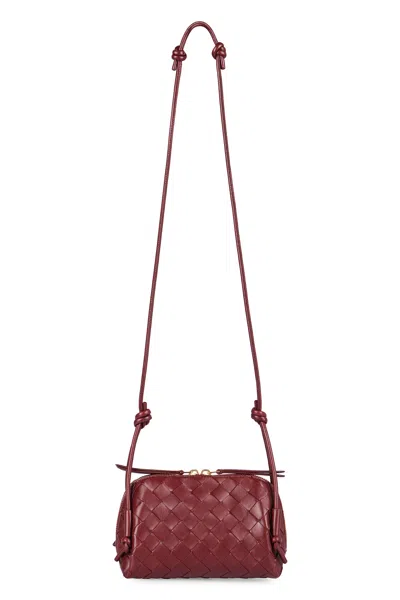 Bottega Veneta Intrecciato Concert Pouch In Burgundy