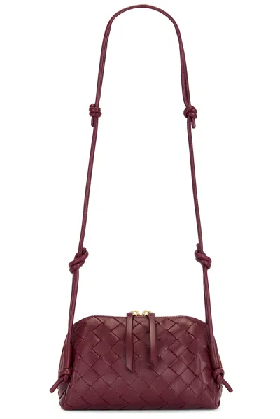 Bottega Veneta Intrecciato Concert Pouch In Barolo & Gold