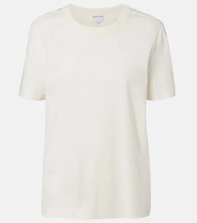 Bottega Veneta Intrecciato Cotton Jersey T-shirt In White