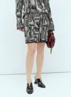 Bottega Veneta Cotton Intrecciato-knit Mini Skirt In Navy